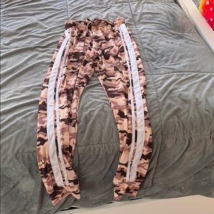 Super cute and soft pink camo joggers worn once